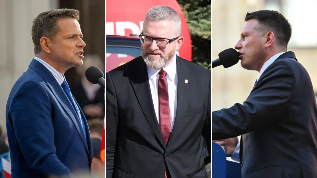 Rafał Trzaskowski, Grzegorz Braun i Sławomir Mentzen