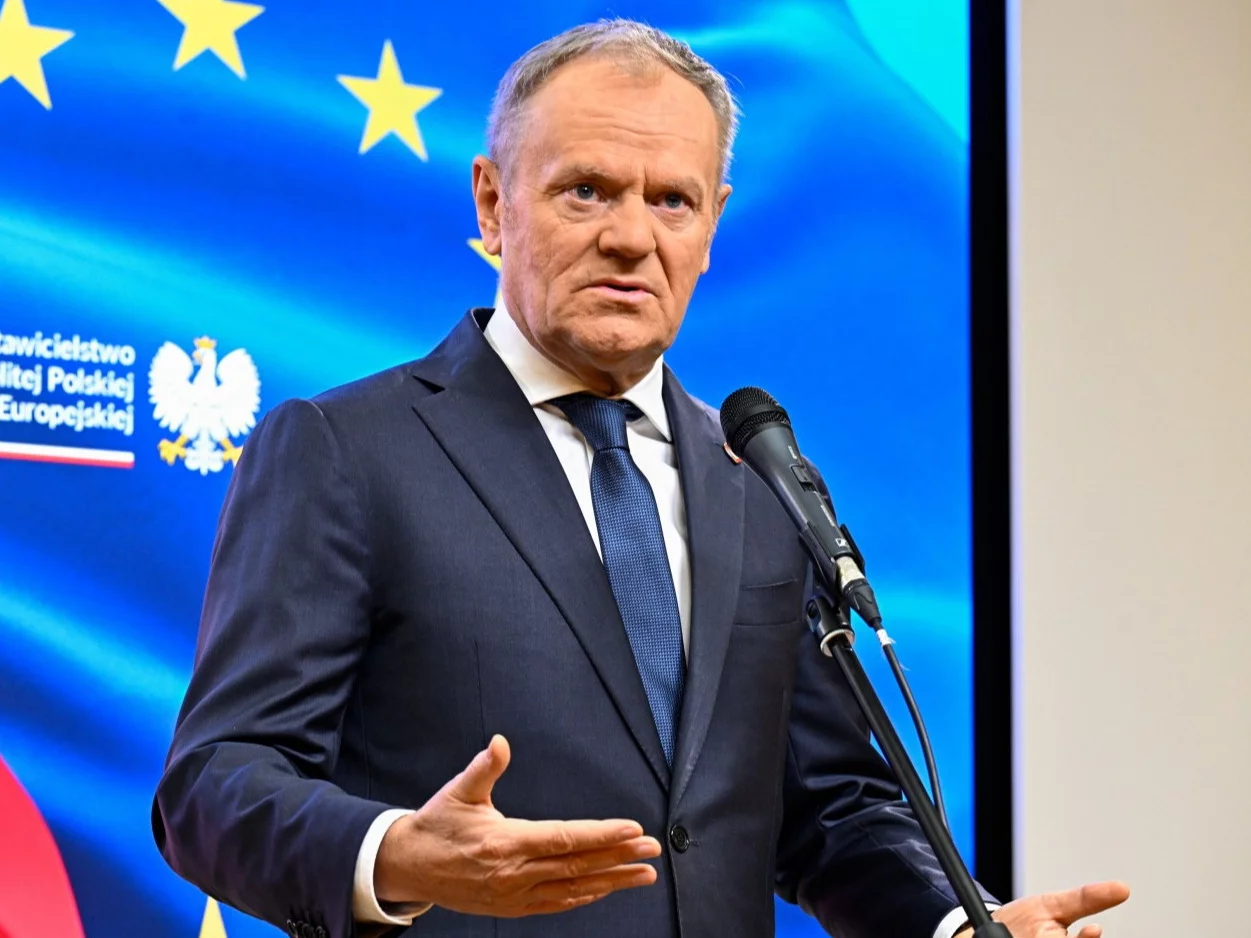 Zaskoczenie na konferencji Tuska. Wszystko nagrały kamery