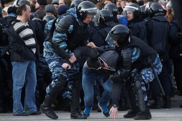 Zatrzymania opozycjonistów w Moskwie