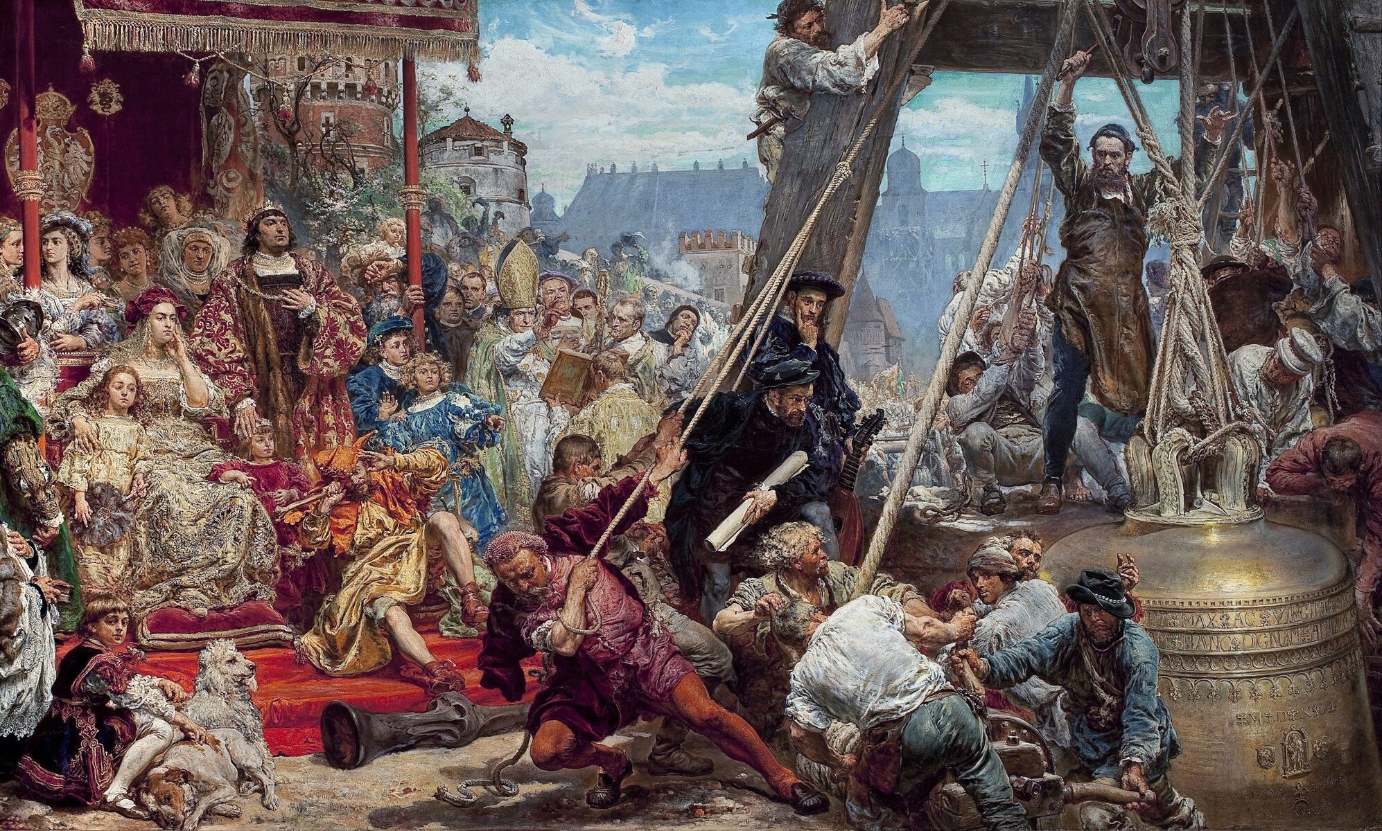 „Zawieszenie dzwonu Zygmunta” obraz Jana Matejki z 1874