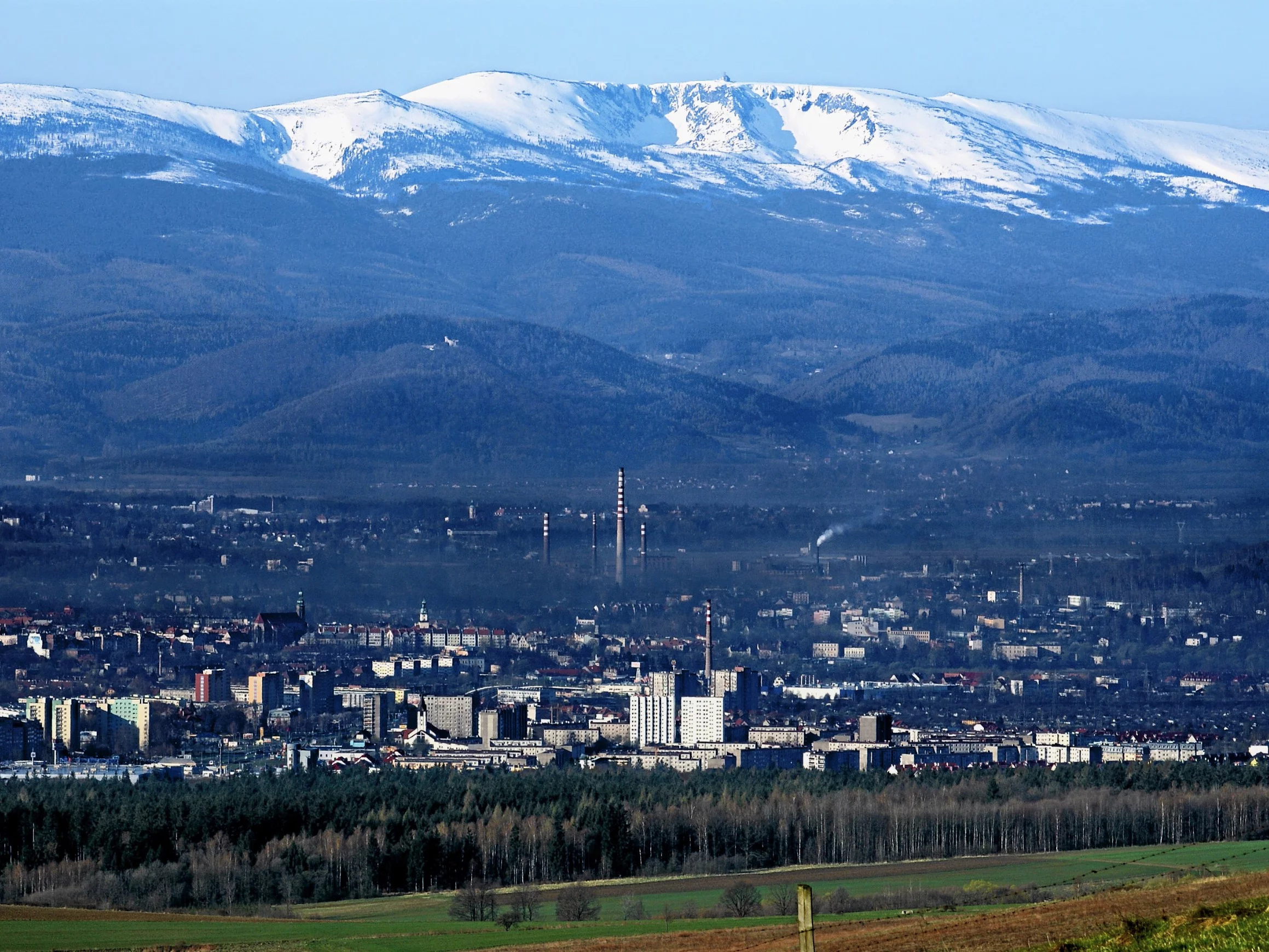 Jelenia Góra, widok z Łysej Góry