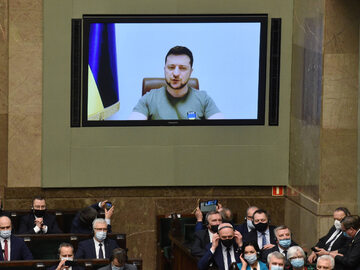 Zdalne przemówienie prezydenta Ukrainy przed Zgromadzeniem Narodowym
