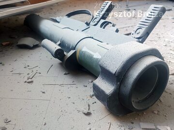 Zdjęcia granatnika, który wybuchł w siedzibie KGP 14 grudnia