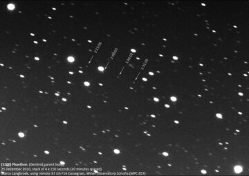 Zdjęcie przemieszczającego się na tle gwiazd (3200) Phaethona