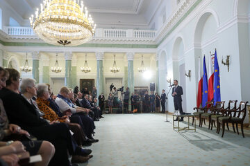 Zdjęcie z ceremonii w Pałacu Prezydenckim