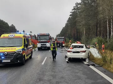 Zdjęcie z wypadku na DK 11