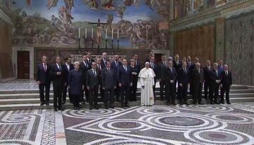Zdjęcie ze spotkania papieża z przywódcami UE