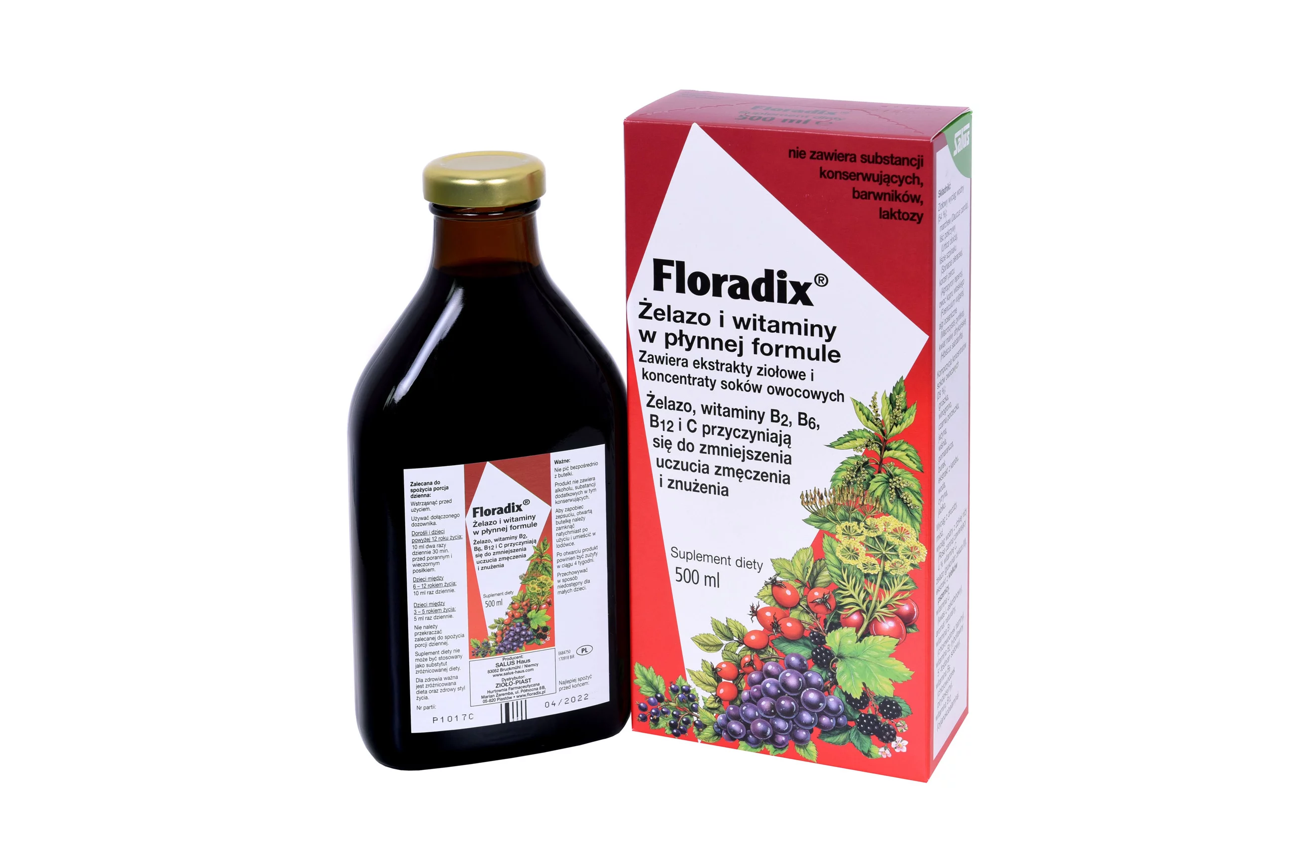 Floradix żelazo i witaminy 500 ml