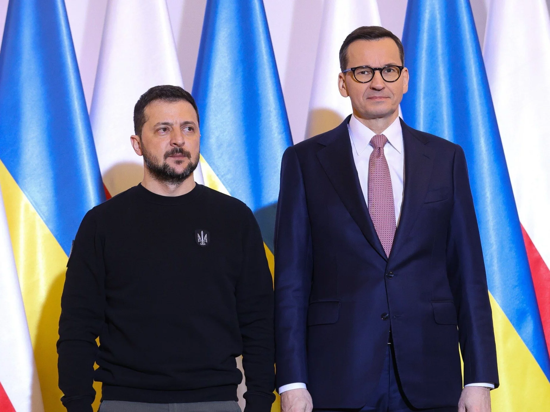 Wołodymyr Zełenski i Mateusz Morawiecki