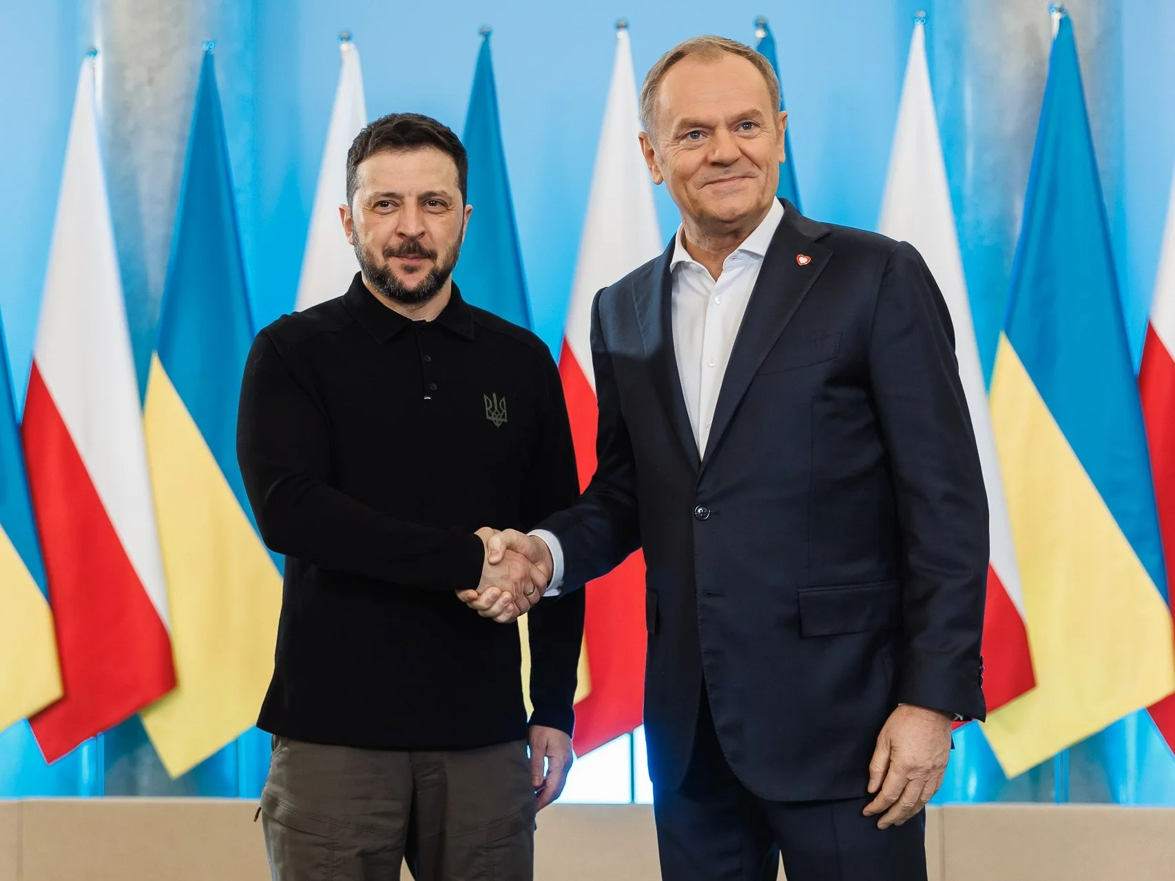 Wołodymyr Zełenski i Donald Tusk
