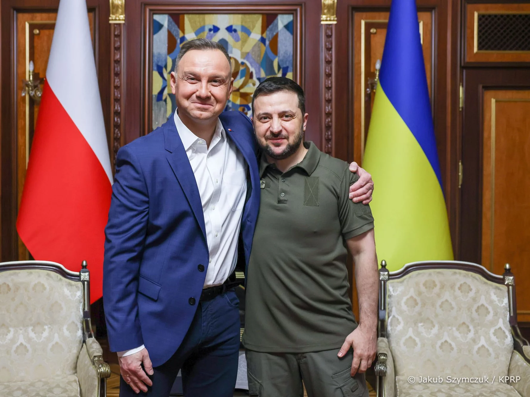 Andrzej Duda i Wołodymyr Zełenski