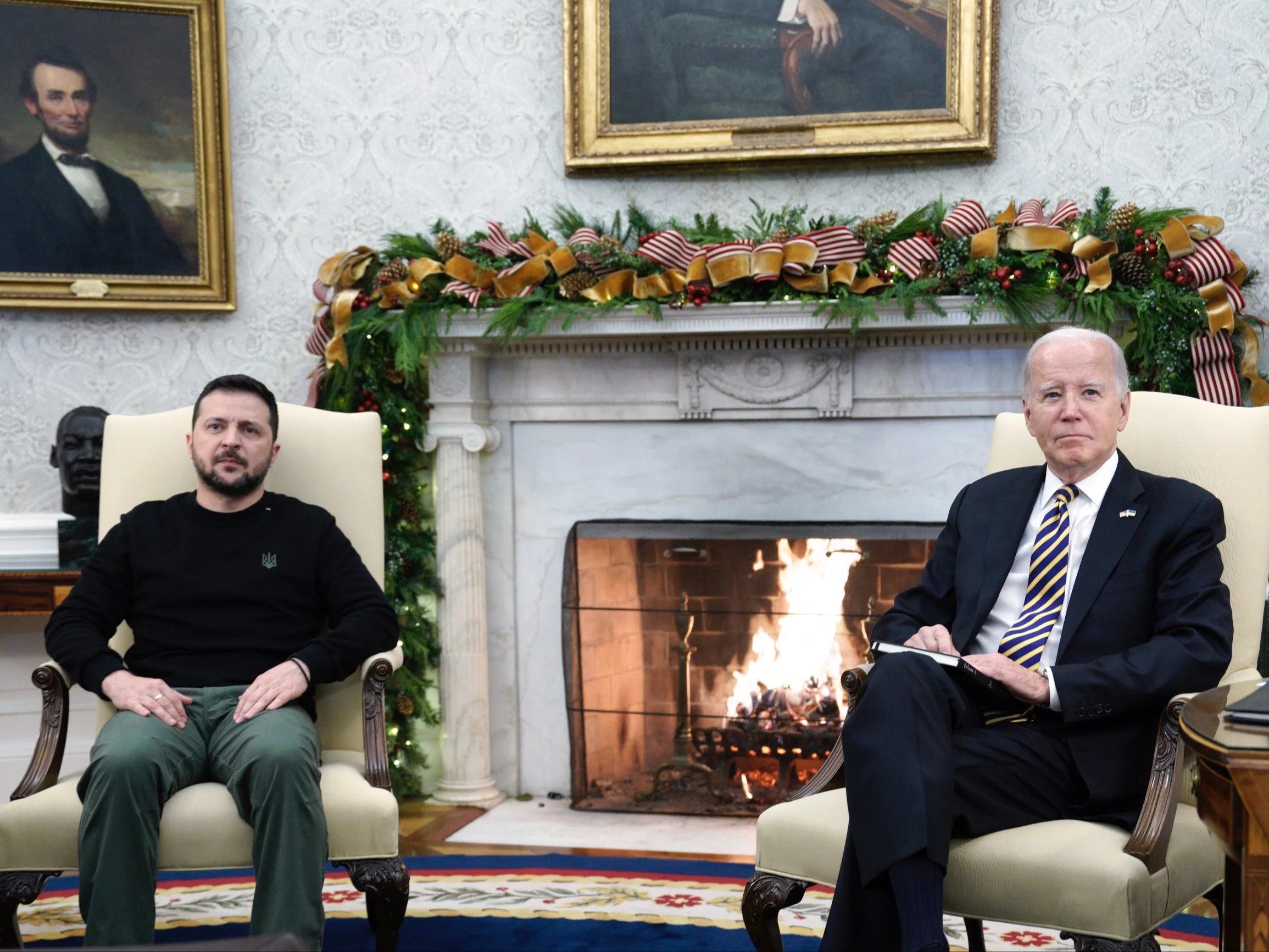 Wołodymyr Zełenski i Joe Biden