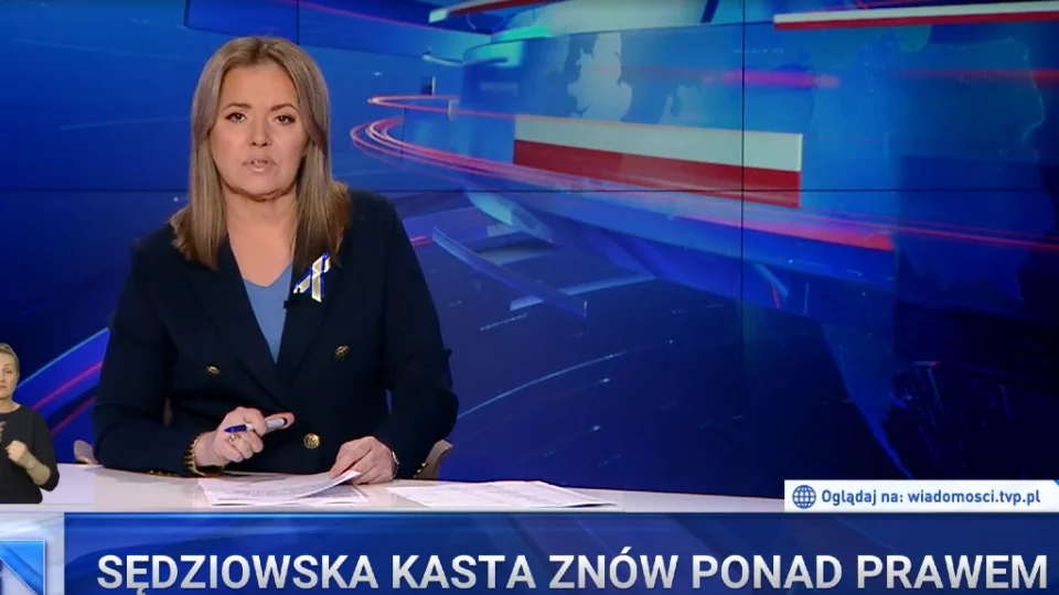 Danuta Holecka w „Wiadomościach” TVP