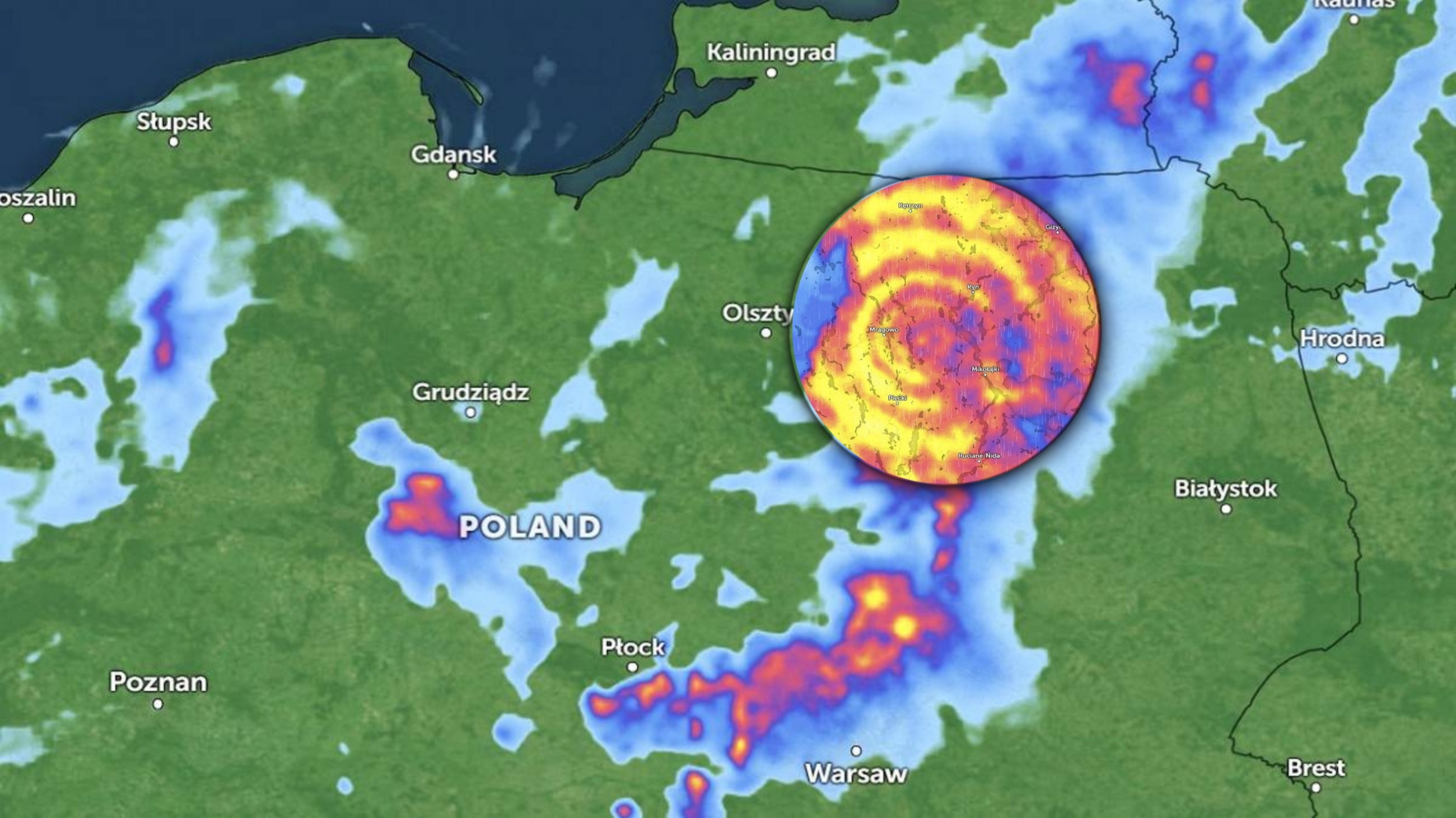 Tajemnicze okręgi na mapach IMGW. Naukowcy objaśniają niezwykłe zjawisko
