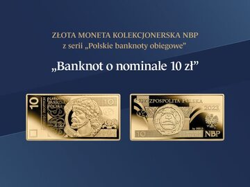 Złota moneta kolekcjonerska NBP z serii „Polskie banknoty obiegowe”