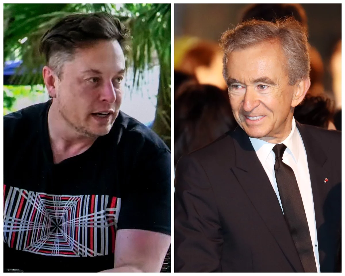 Elon Musk i Bernard Arnault