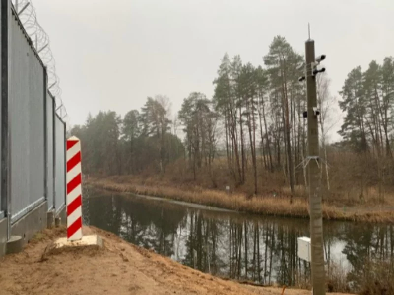 Zapora na granicy polsko-białoruskiej