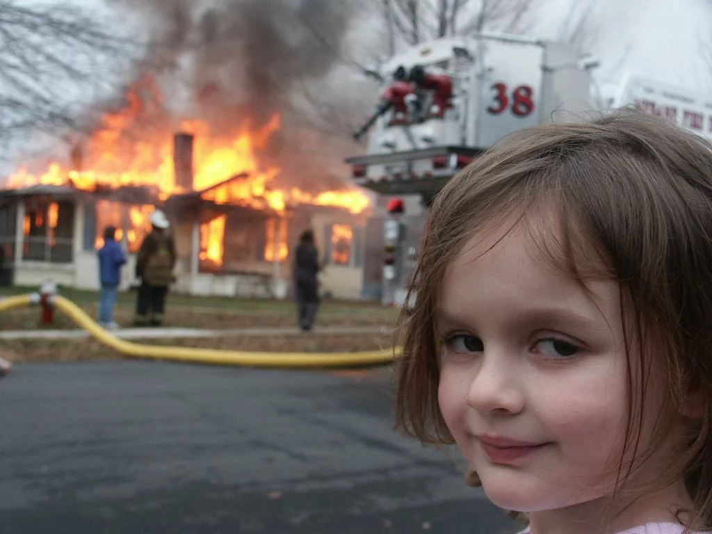 Mem określany na Zachodzie jako „Disaster Girl”