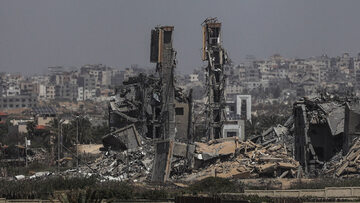 Zniszczenia po ataku w Strefie Gazy