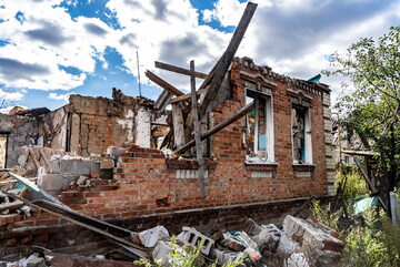 Zniszczenia w obwodzie charkowskim, zdjęcie ilustracyjne