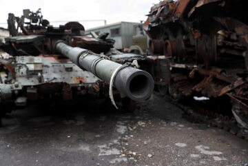 Zniszczone rosyjskie czołgi