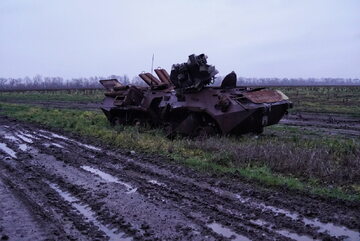 Zniszczony rosyjski sprzęt w obwodzie chersońskim, zdjęcie ilustracyjne