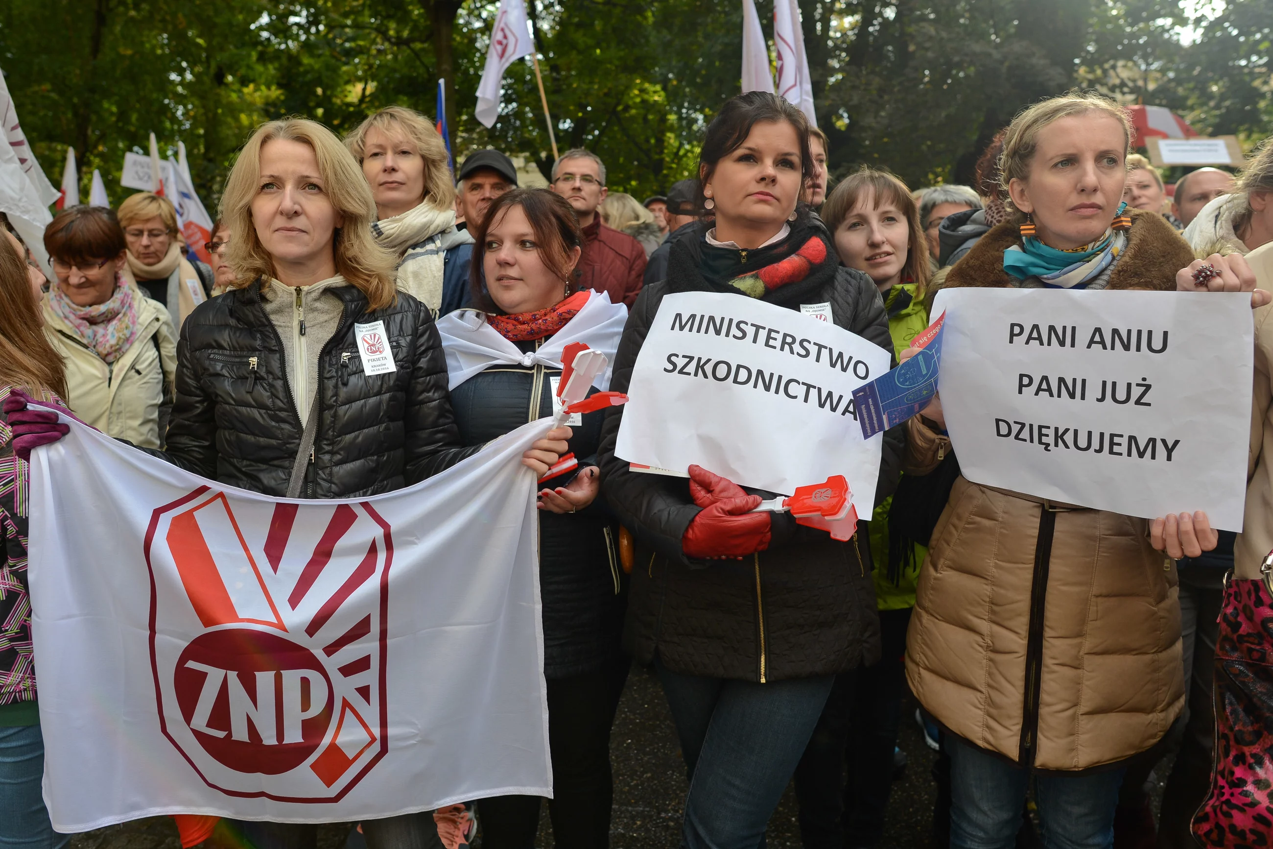 Protest ZNP w Krakowie