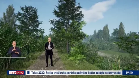 Kadr z prezentacji pogody w TVP Info
