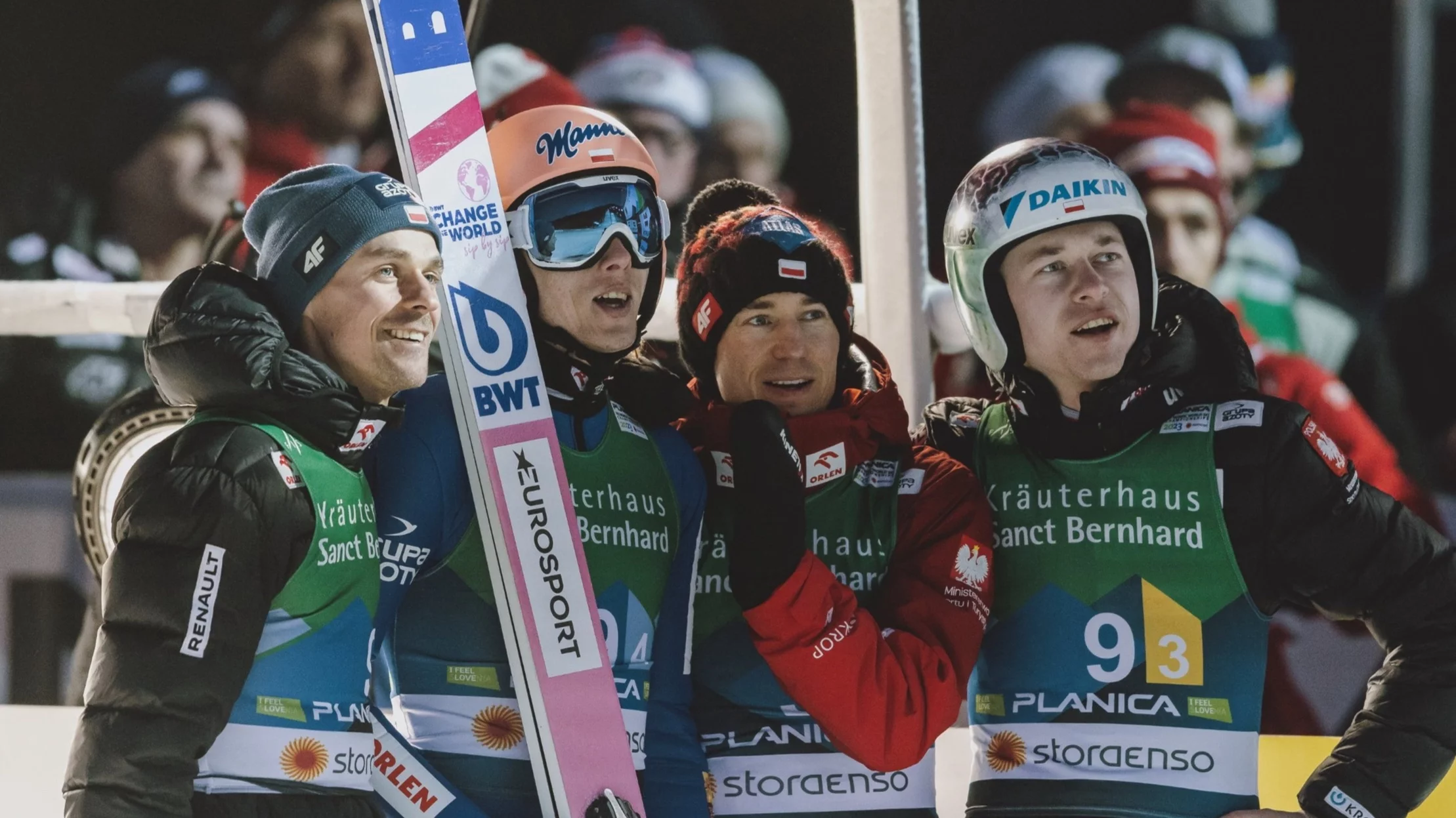 Piotr Żyła, Dawid Kubacki, Kamil Stoch i Aleksander Zniszczoł